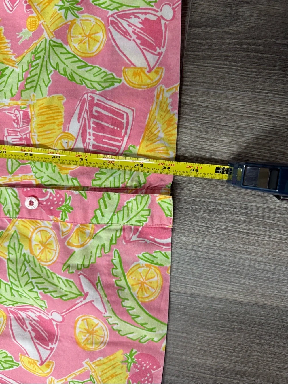 Lilly Pulitzer Pink Cocktail Tiki Print Sleeveless Shirt Dress 4 Cotton Preppy - Picture 7 of 11